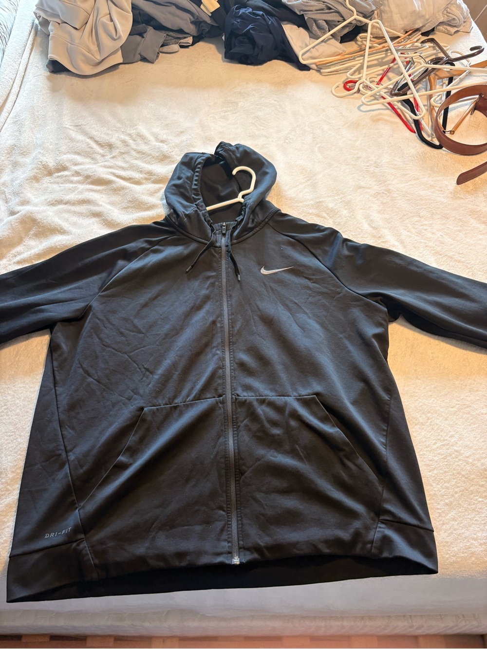 Nike Men's Black XXl Dri-FIT Full-Zip Hoodie Jacket